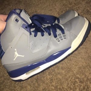 Grey and blue Jordan’s